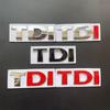 YKPSC1 3D Metal Logo TDI Emblem Car Front Grill Badge Rear Trunk Sticker For VW Golf 4 6 7 MK6 Polo Jetta Passat Accessories