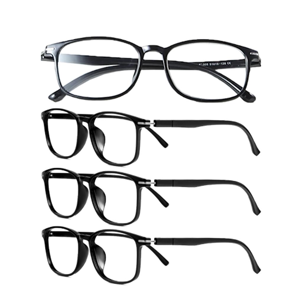 4PCS High-definition Reading Glasses Unisex Fashion Ultralight PC Frames Presbyopic Glasses Vision Care Eyewear +1.00~+3.00