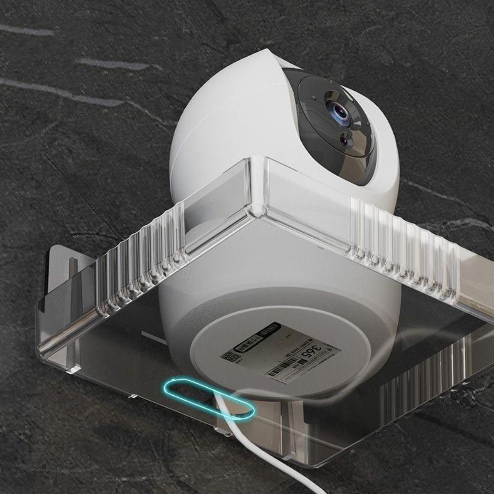 Plastic Acrylic Mount Display Shelves Clear Record Wall Shelf Security Camera Rack  Security Camera