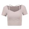 2025 Stilvolles Crop-Top: Gepolstertes Sportliches T-Shirt - Sexy Lässig zum Laufen & Yoga