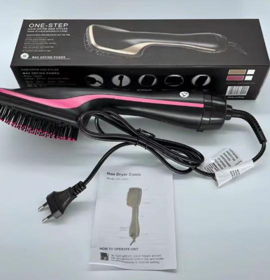 New Design 3 Speeds Intelligent Temperature Control Straightening Comb ABS Material Nylon Heating Resistance Hot Comb