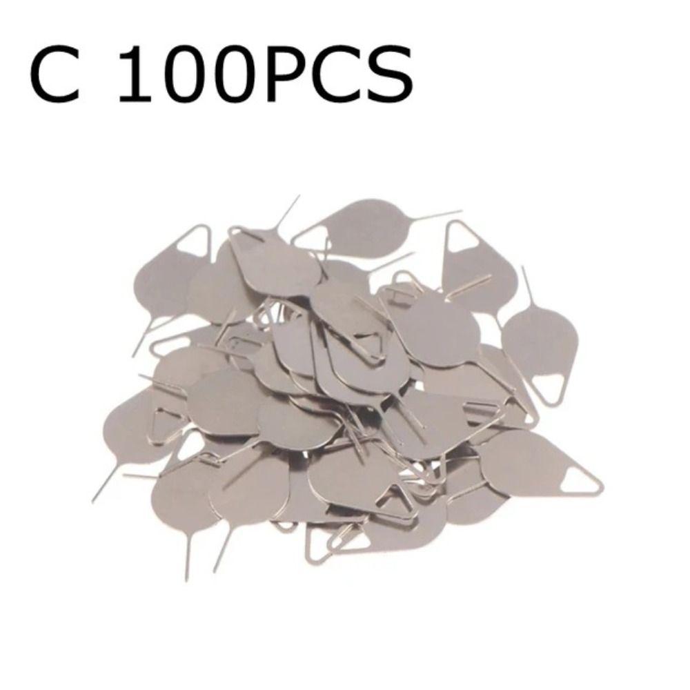 100Pcs Stainless Steel SIM  Card Removal Tool Ejecting Removal Needle  for Cell Phone Smartphone