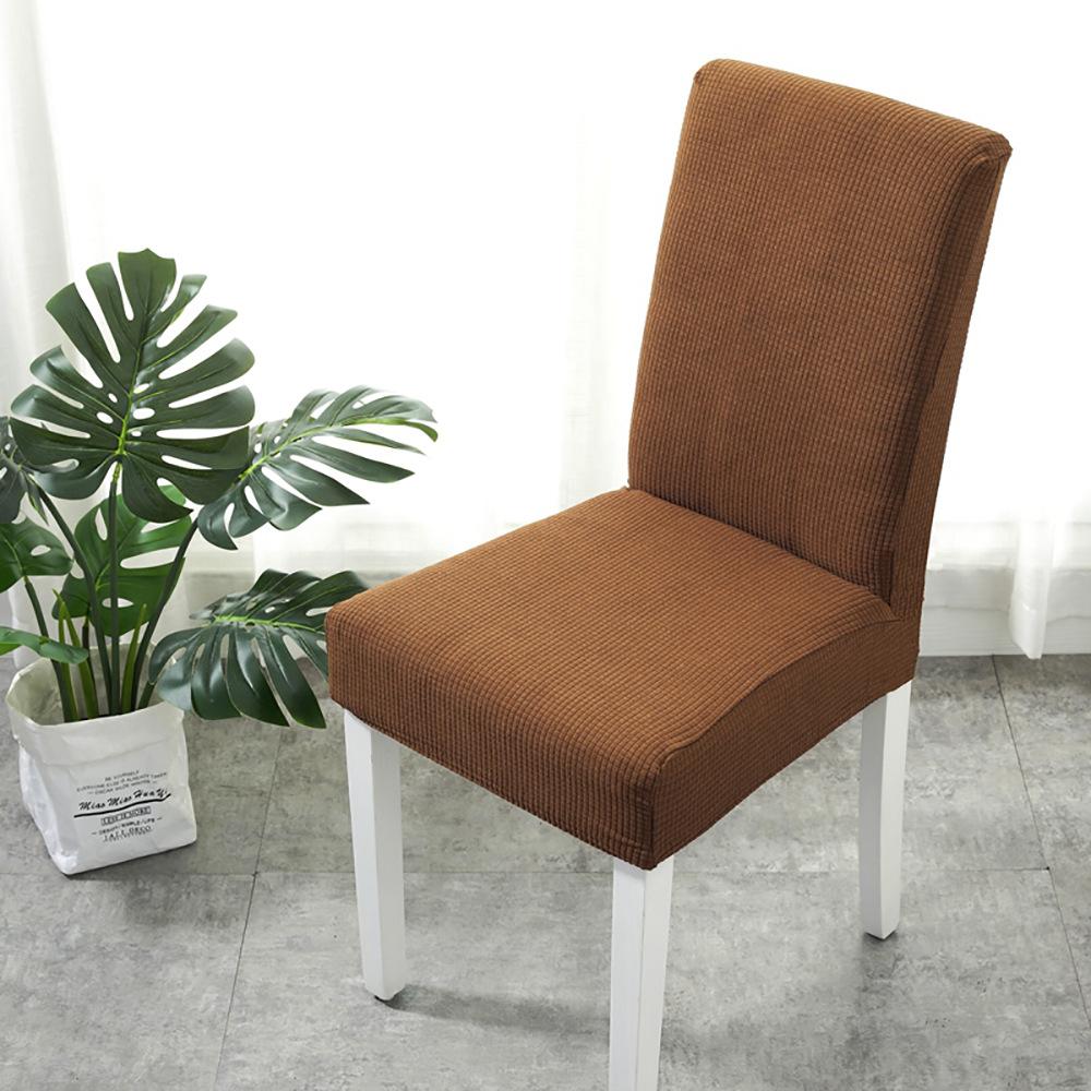 Universal Jacquard Chair Cover Stretch Solid Color Chair Covers Dining Room Wedding Hotel Banquet Home Decor Washable Seat Case