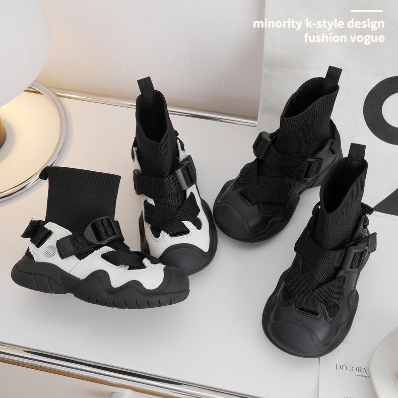 ins niche students [flying knitted cream shoes] autumn new boys and girls mountain high-level players series 237797