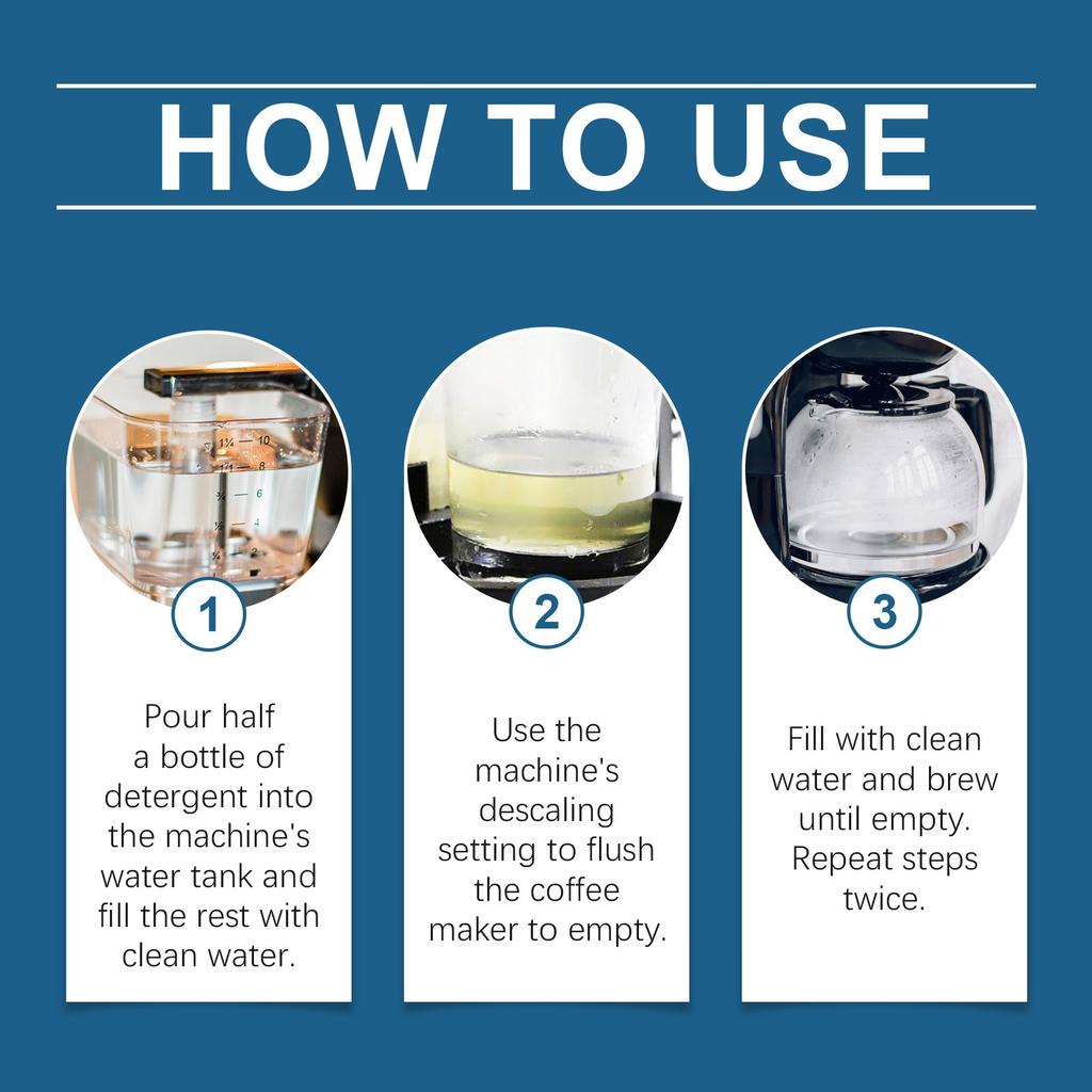 Dishwasher Cleaner And Coffee Machine Descaler,Coffee Maker Cleaner For All Single Use Coffee And Espressos Machines237ml