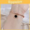 Trendy Rose Gold Geometric Titanium Steel Bracelet For Women Summer 2024