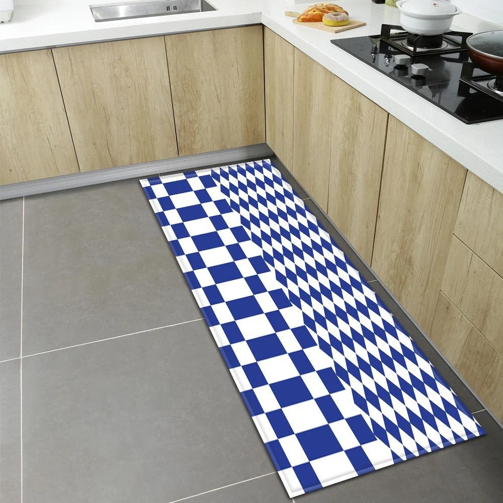 Geometric Print Home Kitchen Floor Mats Door Front Decoration Floor Mats