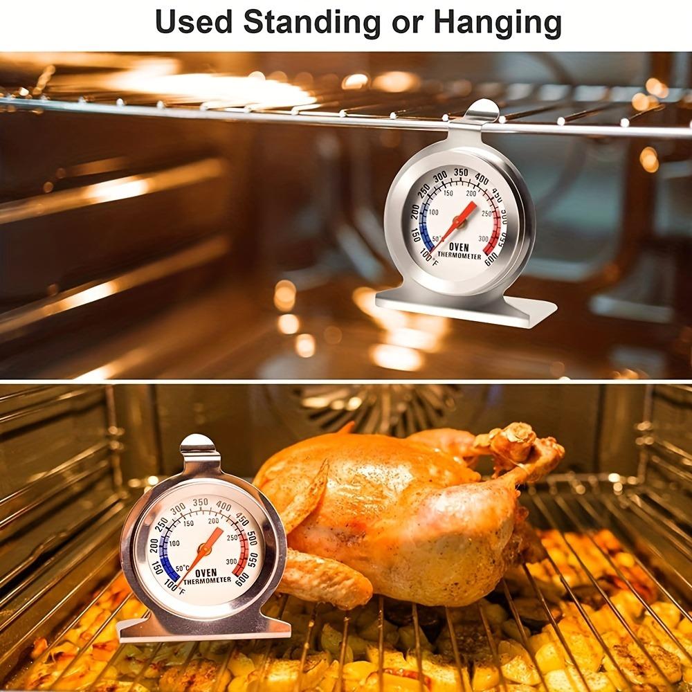 Accurate Stainless Steel Oven Thermometer for Electric/Gas Oven, Instant Read Kitchen Cooking Grill Smoker Thermometer 50-300°C/100-600°F)