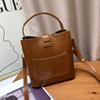 100% Genuine Leather Women's Bucket Bag New Fashion Large Capacity Commuter Handbag Shoulder Crossbody Bag for Women