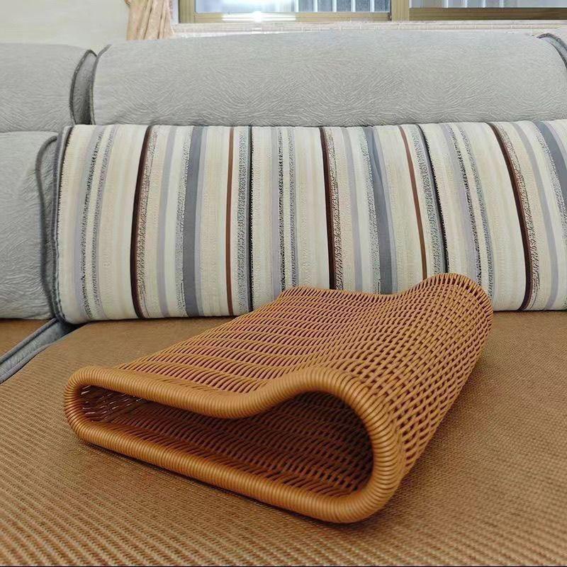 Summer Cool Pillow, Neck Protection Pillow, Hard and Breathable, Imitation Rattan Pillow, Washable Pillow, Hand Woven Pillow To Help Sleep