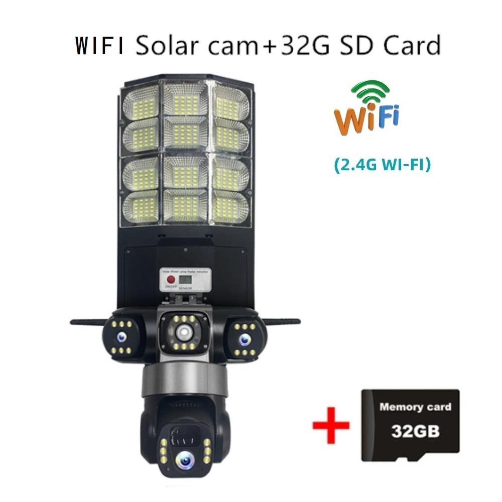 Moniteur Solaire 4G Multifonction Basse Consommation Télécommande Réverbère WIFI Caméra Intelligente Trois Écrans