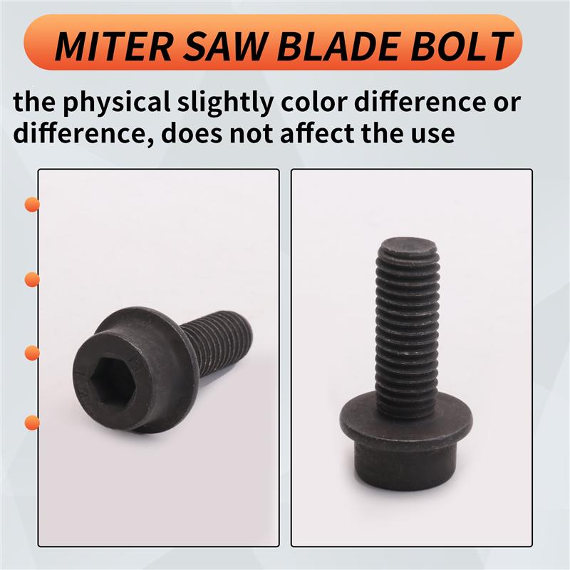 A58Z 2Pcs 145344-01 Miter Saw Blade Bolt Replacement Clamp Bolt DW703 DW704 DW718 DW705 DW780 DW715 DW716