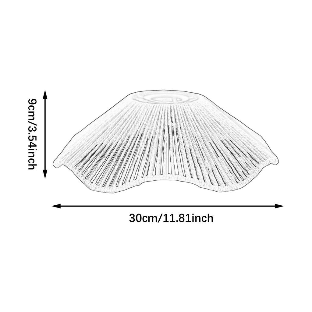 Handwoven Rope Lampshade Chandelier Covers Shades Ornament Decorative Living Room Kitchen Ceiling Woven Lamp Shade Light Cover