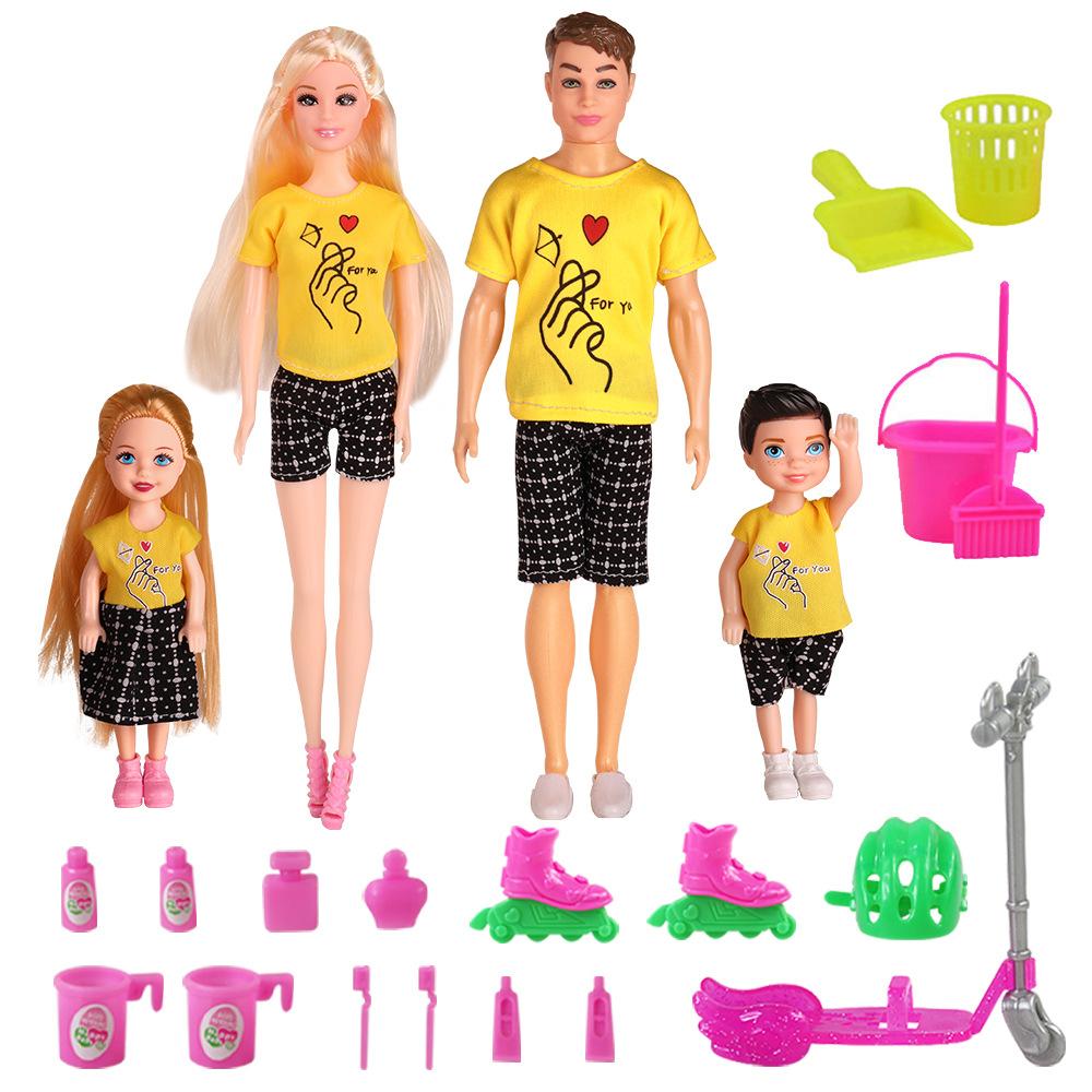 Fashion Doll Set Clothes Toy Accessories Pregnant Mother Set Family Doll