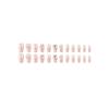 24 Pieces Long False Nails Press- Nails Glitter Manicure Nail Patches 10ml