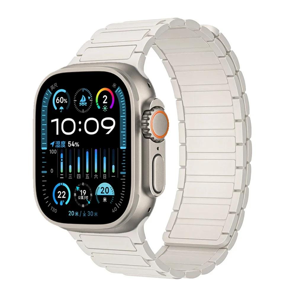 Silicone Strap for Apple Watch Band 49mm 46mm 42mm 45mm 44mm 41 40mm Bracelet iWatch Series 11 10 9 8 7 6 5 4 SE Ultra 3 2 49MM