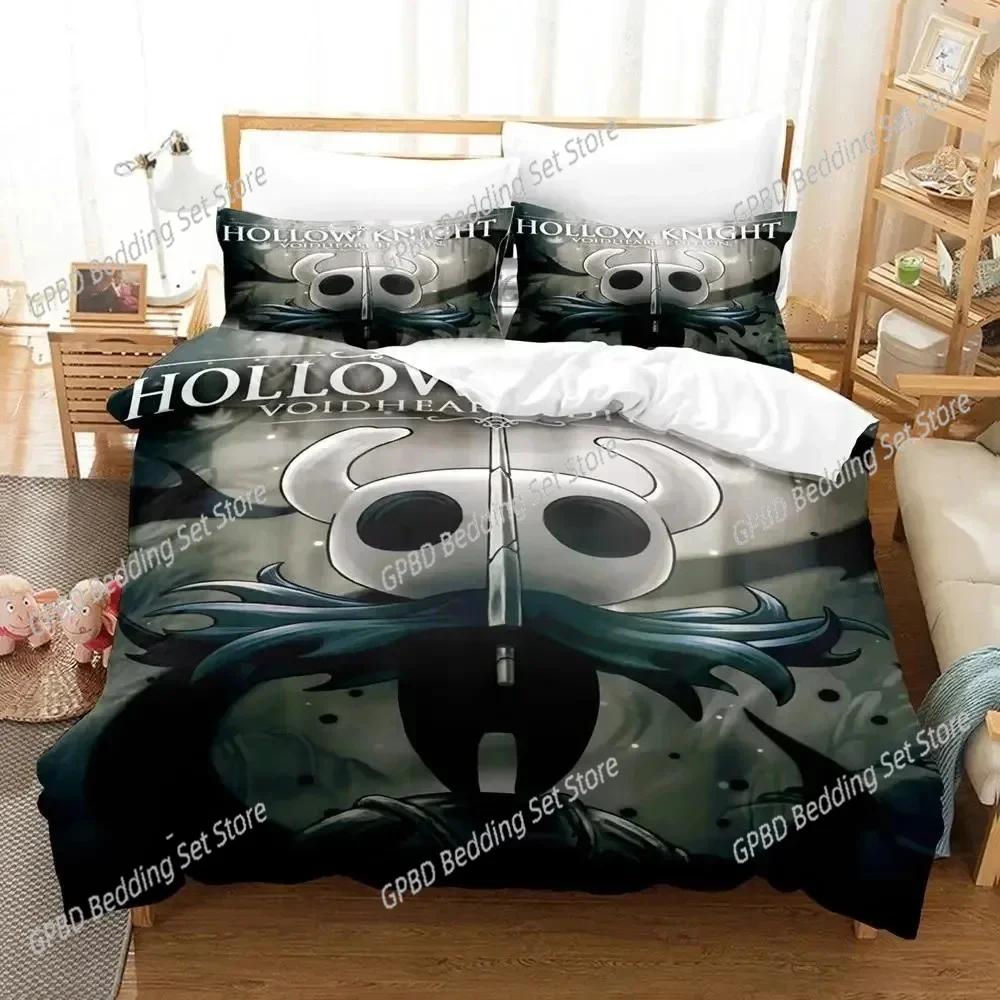 

3D Print Holow Knight Game Beding Set 3D Printed Suitable for Bedrom Soft Duvet Cover Set With Pilowcases Children Kids Home Textile 135*200cm Eu-Single