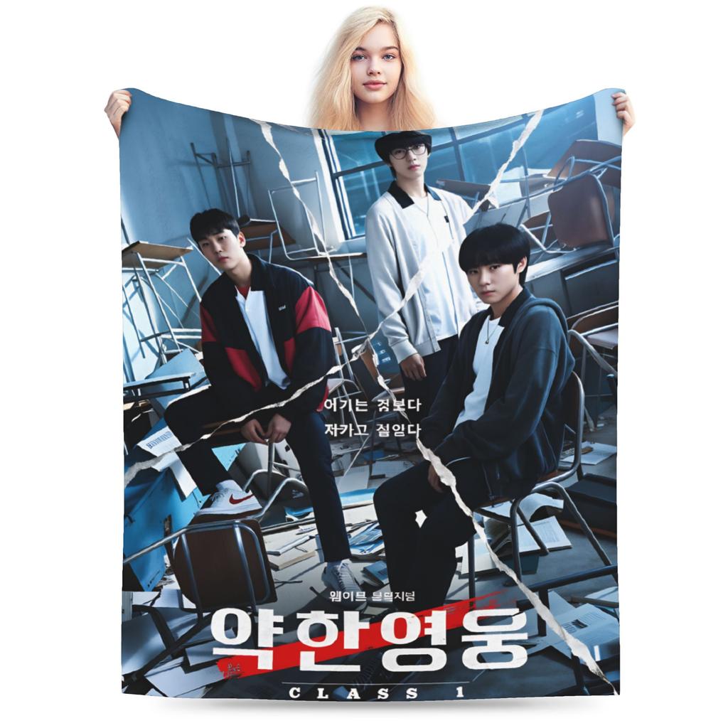 Weak Hero Flannel Blanket Winter Super Warm Throw Blanket for Students Couch Chair Novelty Bedspread Sofa Bed Cover