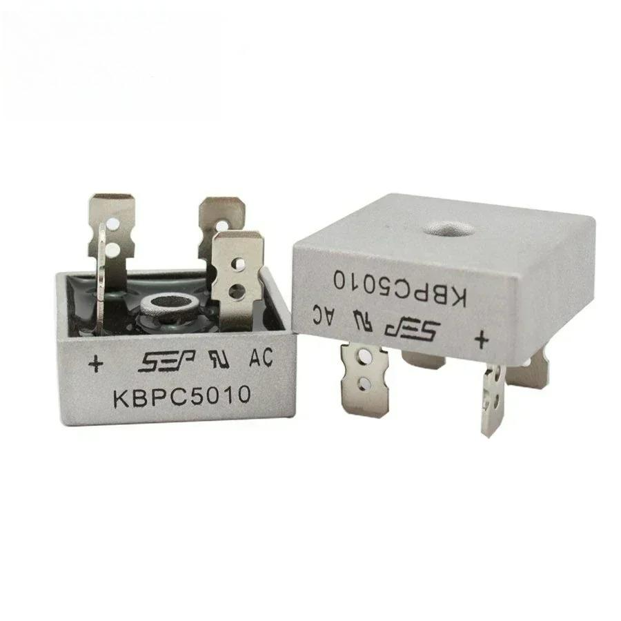 BoardCore Rectifier 5PCS KBPC5010 KBPC 5010 50A 1000V Diode Bridge Rectifiers Diodes 50A 1000V Power Rectifier Diode Electronic