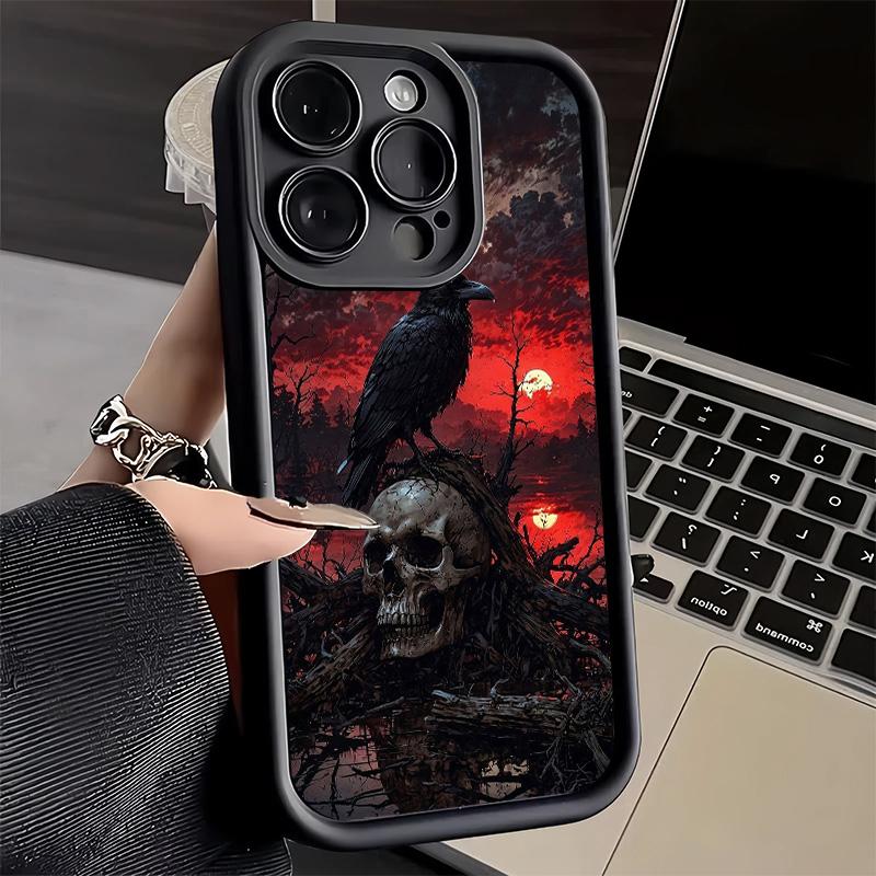 Phone Case for iPhone 17 Air 16E 15 16 Pro Max Gothic Vampire Scarlet Art Cover 14 Plus 13 12 Mini Soft Shell Silicone Fundas