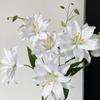 70cm Artificial Lily Flower with 2 Big Blooms Artificial Flowers for Wedding Home DIY Decor Elegant Floral Arrangements