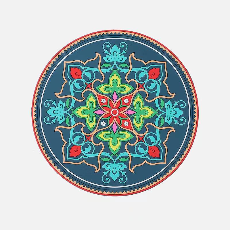 Silicone Hot Pot Pads for Kitchen Round Trivets for Dining Table Cooking Potholders Art Mats Heat Resistant Pot Holders Coaster