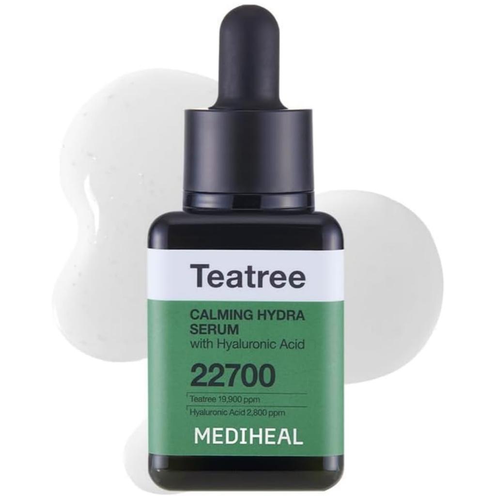 MEDIHEAL OFFICIAL Tea Tree Calming Serum 40ml TEATREE CALMING HYDRA SERUM Hyaluronic Acid Serum Skin Care To Prevent Rough Skin