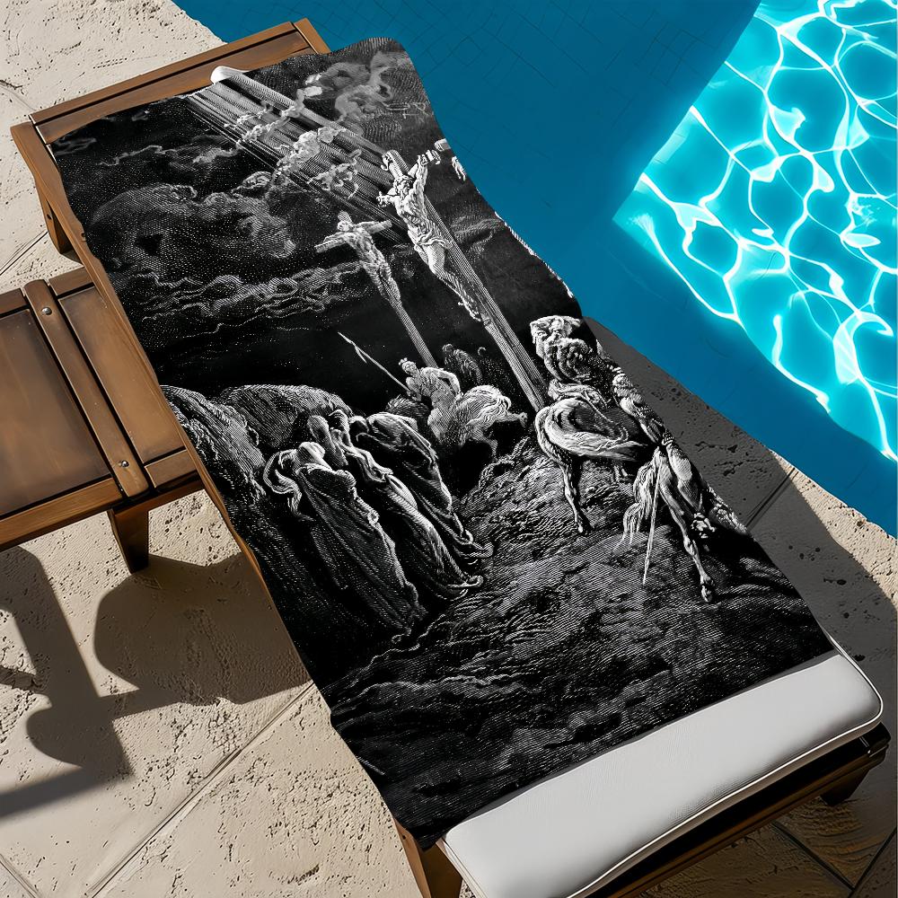 Gustav Dore Satan Towel Beach Quick Dry Soft Pool Towels Gift for Travel Gym Shower Camping sports