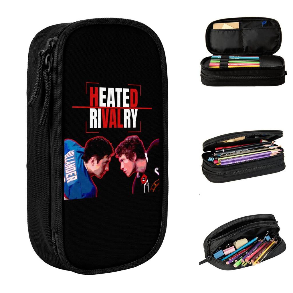Vintage Shane Hollander & Ilya Rozanov Heated-Rivalry Pencil Cases New Pen Bag Kids Big Capacity School Supplies Pencil Pouch
