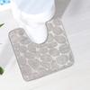 Modern Bath Mat Set U-shaped Toilet Lid Cover Rugs Pedestal Bathroom Carpets  Toilet