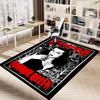 1pc Vampira Horror Queen Home Office, Durable Polyester Floor Mat with Easy, Office Decor, Urban Style, Nonslip Backing, Highquality Fabric