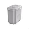 Trash Can, Bathroom, Kitchen Design, With Lid, Space Saving White Sliding Lid