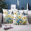 1 Pieces Floral Butterfly Print Decorative Throw Pillow Covers Polyester Pillowcase Sofa Decorative Cushion Cov Headboard Pillow