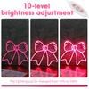 Bow Neon Sign Decor Light Board Wall Hanging Light Advertisement with Dimmable Switch Neon Light Sign for Girl Room OR Store