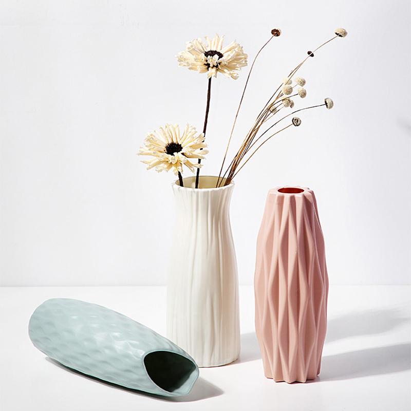 Vase, 1 Stück, Kunststoff, sturzfest, Dekoration, frisch, für Wohnzimmer, Schlafzimmer, Schreibtisch, Heimdekoration, Hotel, Restaurant