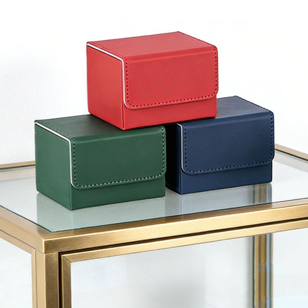 Fit 100 Single Sleeved Trading Card Deck Box Flip Cover Game Card Cases  Gathering Card