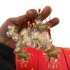 2026 Year of the Horse Gold Foil Pony Keychain Pendant – "Instant Wealth" Mobile Charm Gift