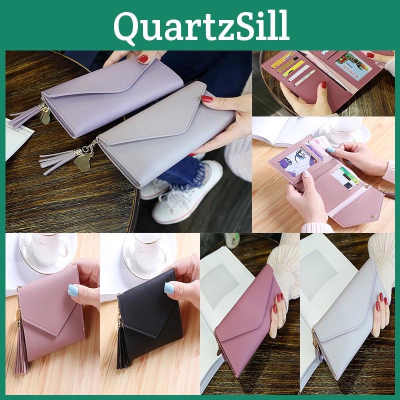 Classic Design Womens Pu Leather Clutch Wallet With Secure Hasp Closure