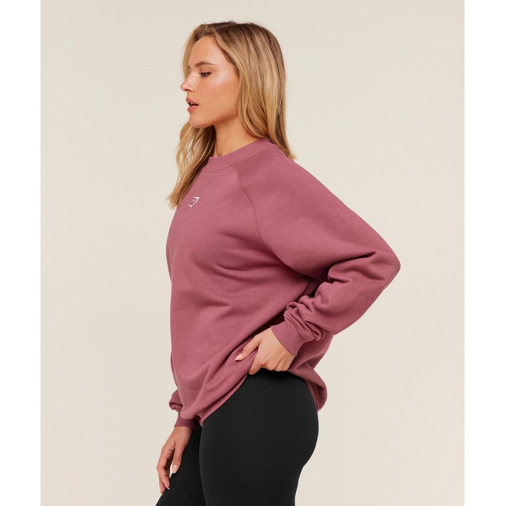 Gymshark Hanorac supradimensionat din fleece pentru antrenament Roz Reset B5a9r Kc2j