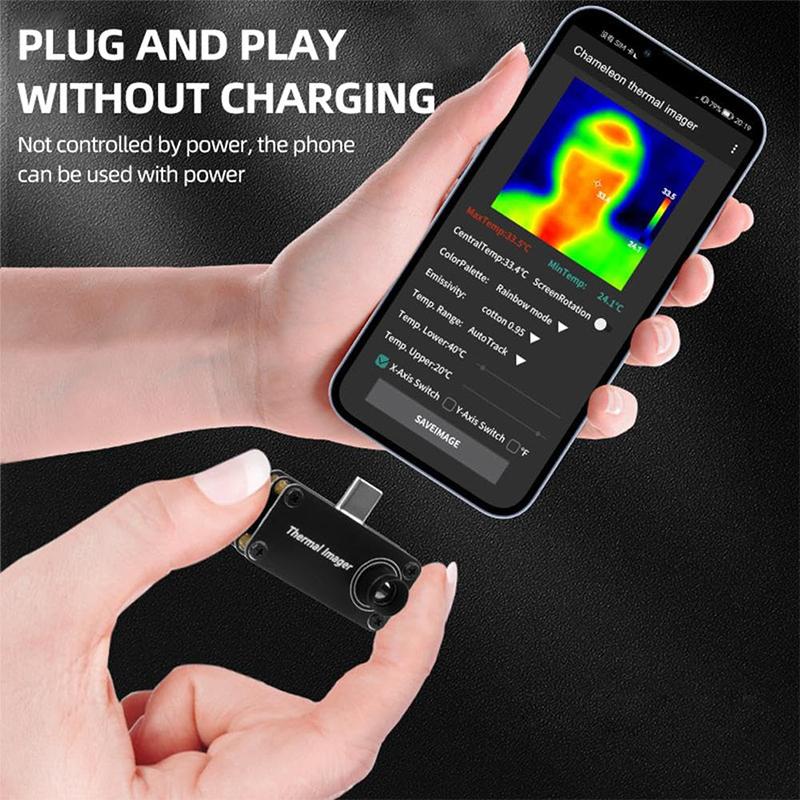 Type-C Mobile Thermal Imager Imaging Camera App Control Thermal Camera For Android Mobile Phone Infrared Thermal Imager