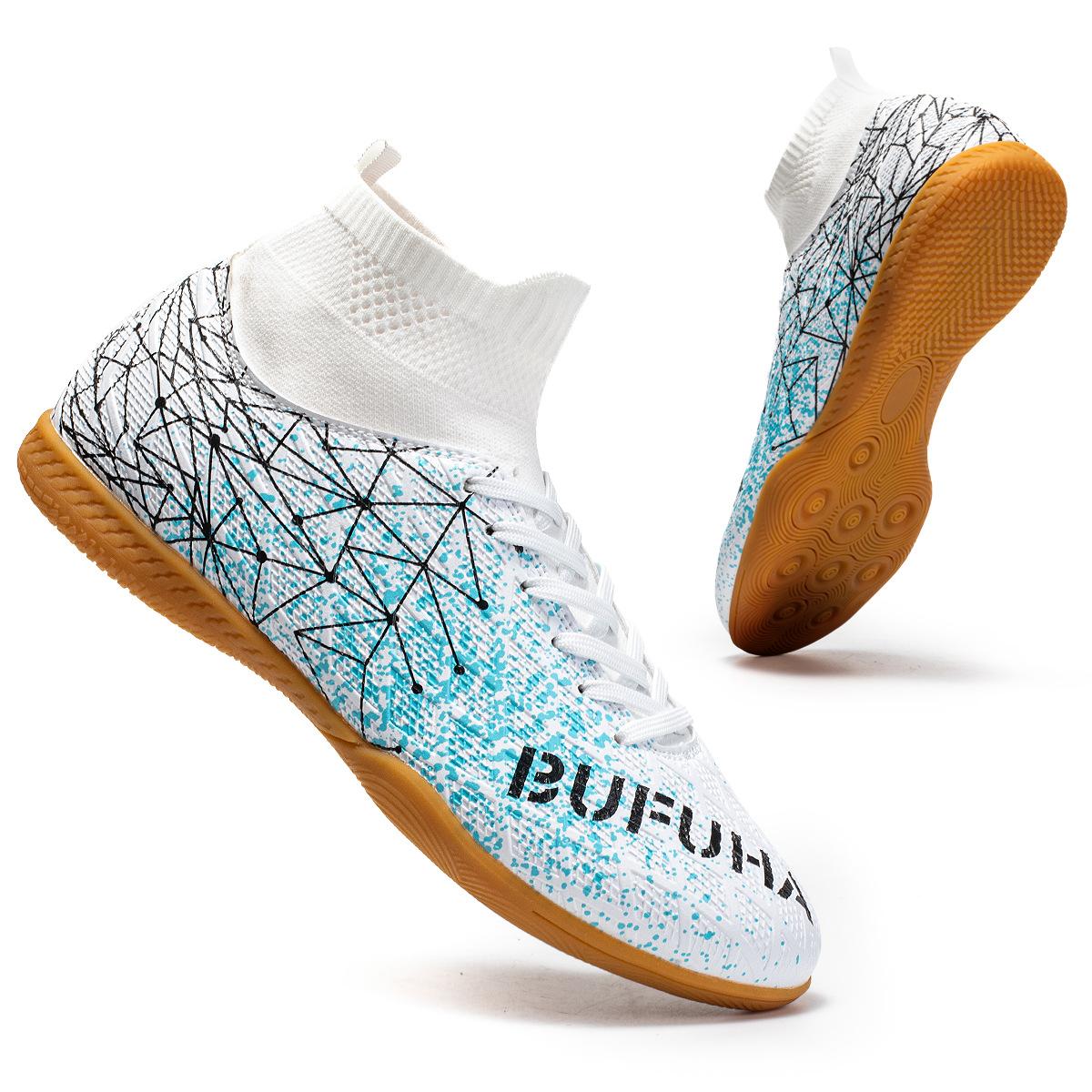 

Real shot football shoes football shoes men s high-top flat lawn youth student adult game training 35 белый