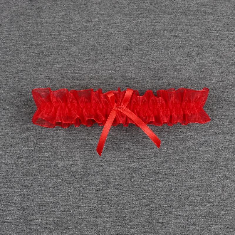 Wedding Garter Lace Floral Sexy Leg Garter Belt White Bowknot Bridal Lingerie Lace Leg Ring Loop Party Cosplay Suspender