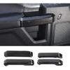 Black Wood Grain Inner Door Handles Covers Decor Trim For Ford F150 2015-,4X