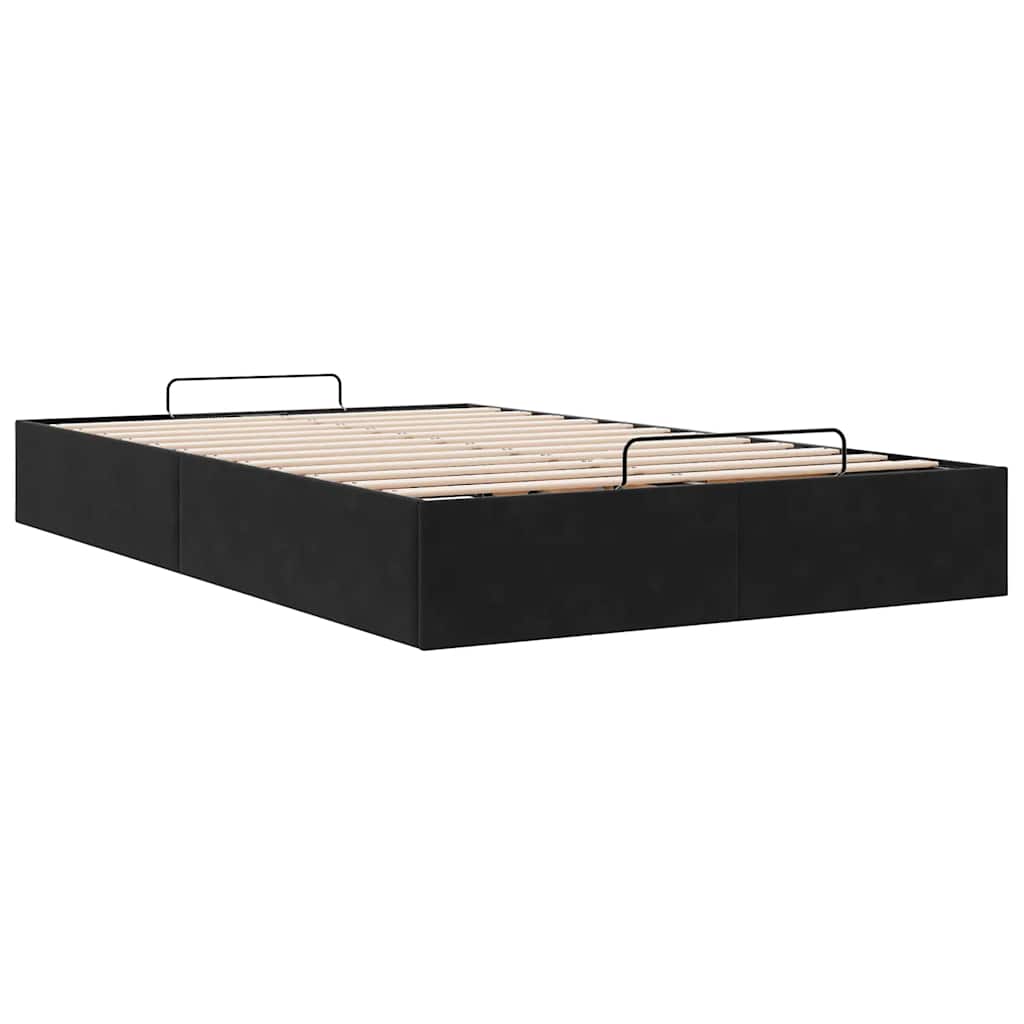 vidaXL Ottoman-Bett ohne Matratze Schwarz 120x200 cm Samt