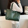 Big Bag Women's 2025 New Trendy Korean Version Versatile Simple Large-capacity Tote Bag One-shoulder Handbag Soft Women's Bag