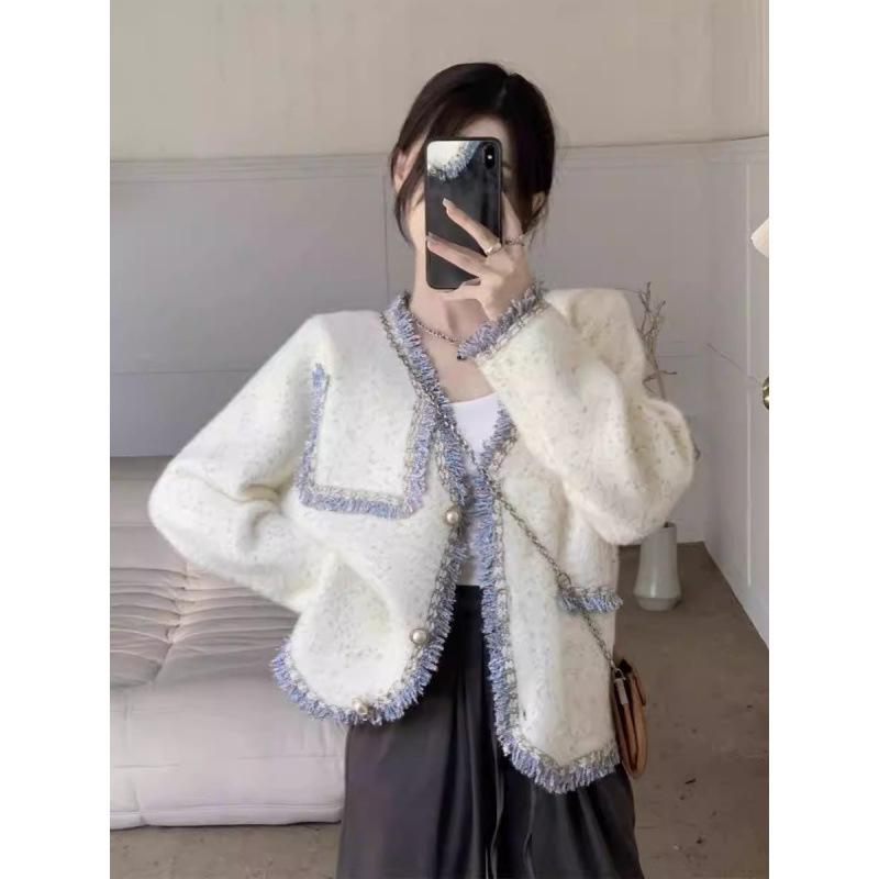 Color-Block Faux Mink Fur Sweater Coat - Korean Style Soft Knit Top for Women (2025)