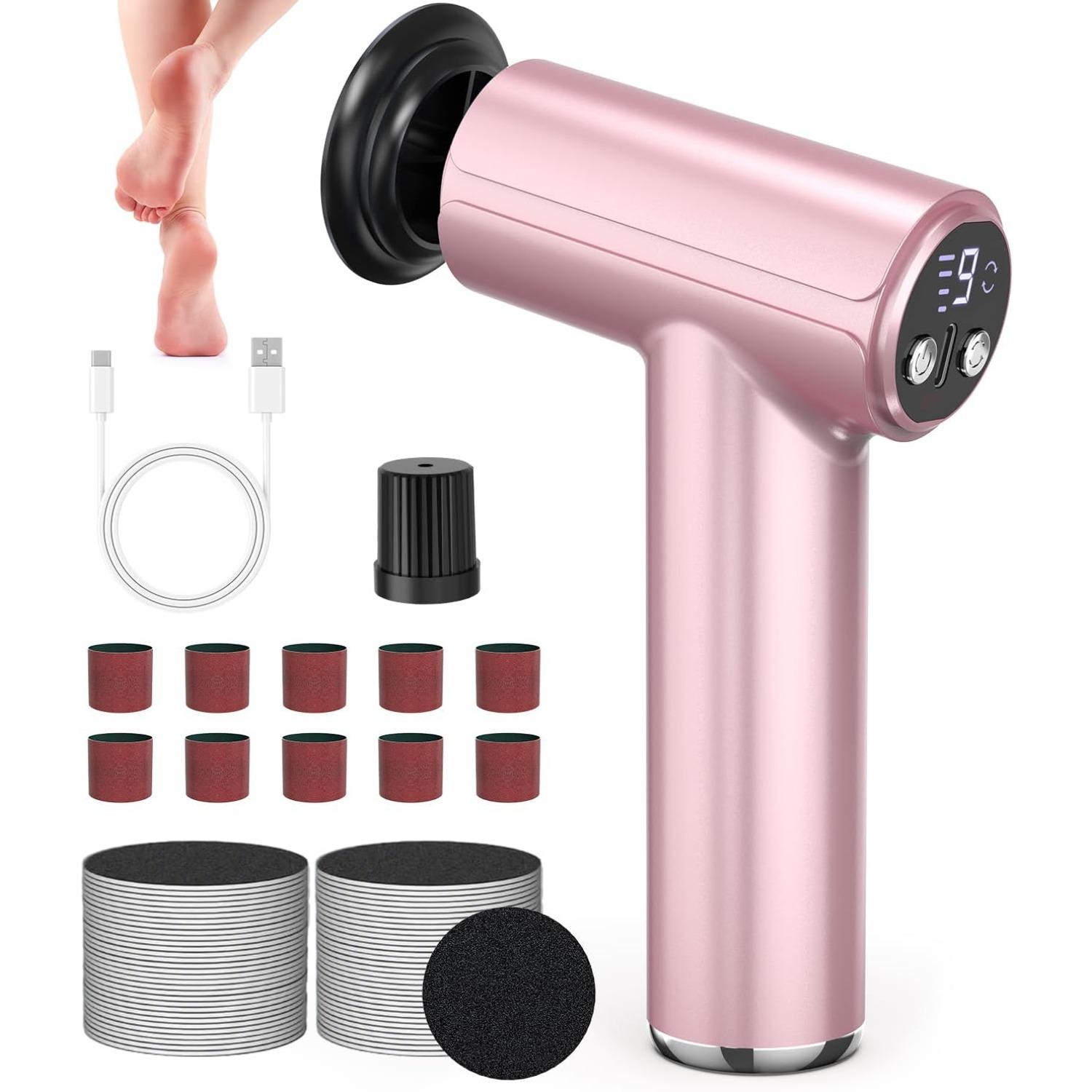 Pedicure Elettrico Raspa Piedi Professionale 800RPM Calli Piedi Rimozione 9 Velocità Rimuovi Calli Piedi Elettrico Fresa Piedi Leviga Regali di розовый