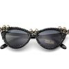 Halloween Rhinestone Skull Cat Eye Sunglasses Sparkling Party Glasses Masquerade Ball Prop