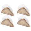 100Pcs Plastic Packing Box Triangular Cake Box Container for Pastry Bakery Dessert
