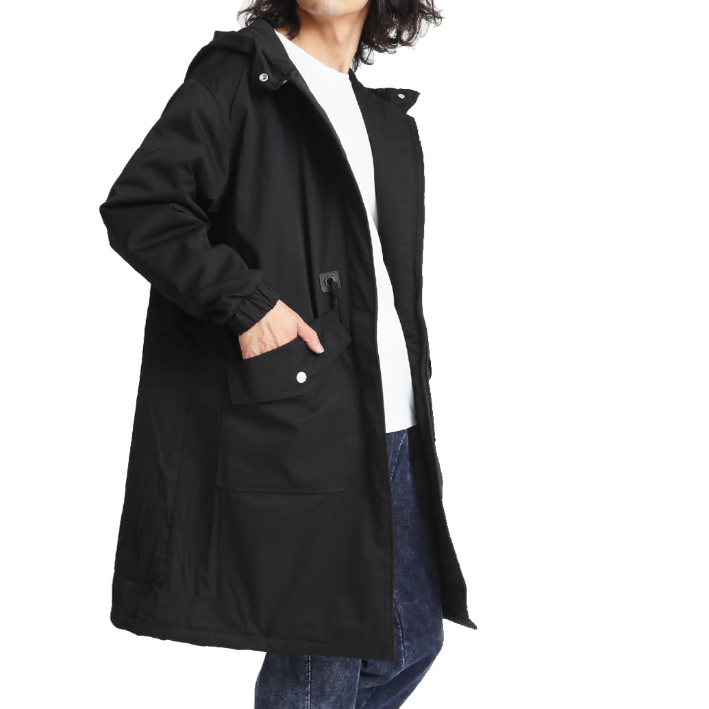Arcade Long Military Mod Size XL Men s Coat, Style, Lined, Hooded, Drawstring, Spring/Winter, Black, чёрный